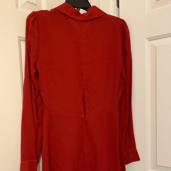 Reformation Lady Ruffle Hem Long Sleeve Minidress - Picture 9 of 9